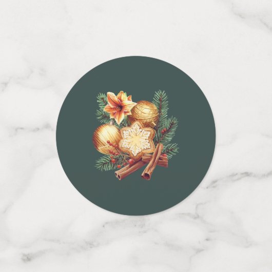 Golden Christmas Star with Cinnamon Confetti (Kleine voorkant)