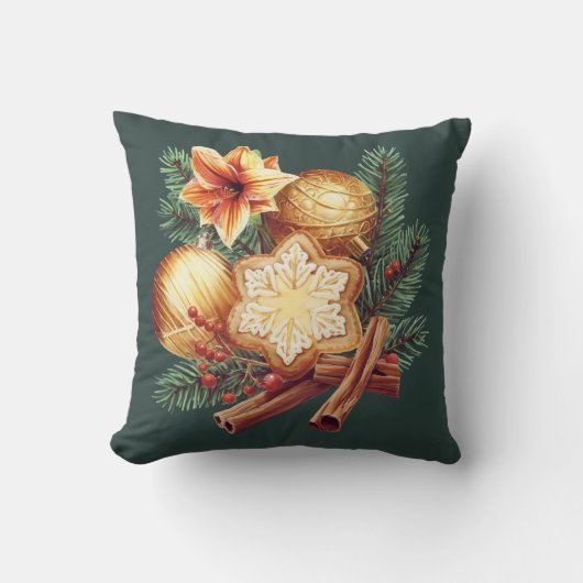 Golden Christmas Star with Cinnamon Kussen (Voorkant)