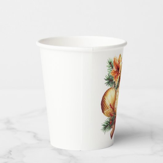 Golden Christmas Star with Cinnamon Papieren Bekers (Rechts)