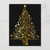 Golden Christmas Tree briefkaart (Voorkant)