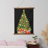 Golden Christmas Tree & Cadeaus Holiday Wall Tape Hangend Wandkleed (Slaapkamer)
