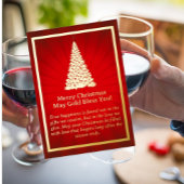 Golden Christmas Tree Folie Kaart