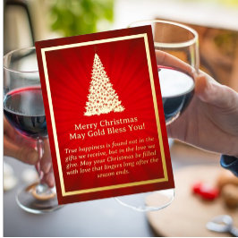 Golden Christmas Tree Folie Kaart