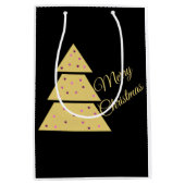 Golden Christmas Tree Gift Bag Medium Cadeauzakje (Voorkant)
