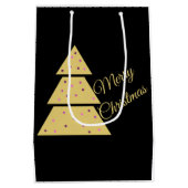 Golden Christmas Tree Gift Bag Medium Cadeauzakje (Achterkant)
