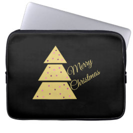 Golden Christmas Tree Laptop Sleeve