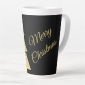 Golden Christmas Tree Latte Mug Latte Mok (Rechterhoek)