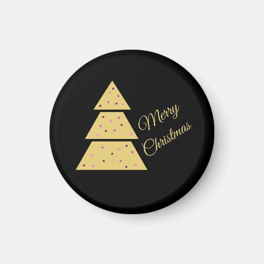 Golden Christmas Tree Magnet (Voorkant)