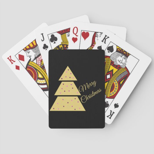 Golden Christmas Tree Playing Cards Pokerkaarten (Achterkant)