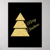Golden Christmas Tree Poster (Voorkant)