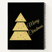Golden Christmas Tree Spiral Notebook Notitieboek (Achterkant)