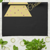 Golden Christmas Tree Theedoek (Gevouwen)