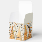 Golden Christmas Trees Shiny Snowflakes Feestdagen Bedankdoosjes (Geopend)