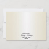 Golden Christmas Trees Shiny Snowflakes Feestdagen Feestdagenkaart (Achterkant)