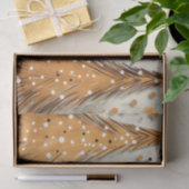 Golden Christmas Trees Shiny Snowflakes Feestdagen Tissuepapier (Geschenk)