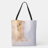 Golden chubby lynx kattenpoten met witte sneeuw tote bag (Achterkant)