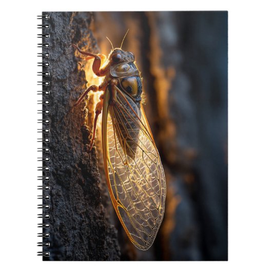 Golden Cicada Glow Notitieboek (Voorkant)