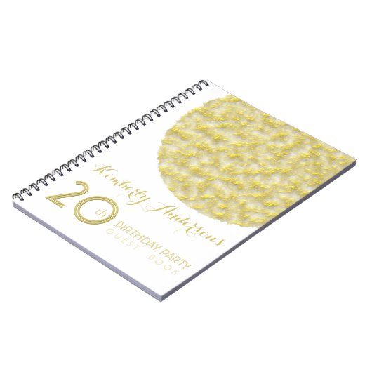 Golden Circle 20e Birthday Party Guest Book Notitieboek (Linkerzijde)