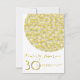 Golden Circle 30th Birthday Party Invitation Kaart