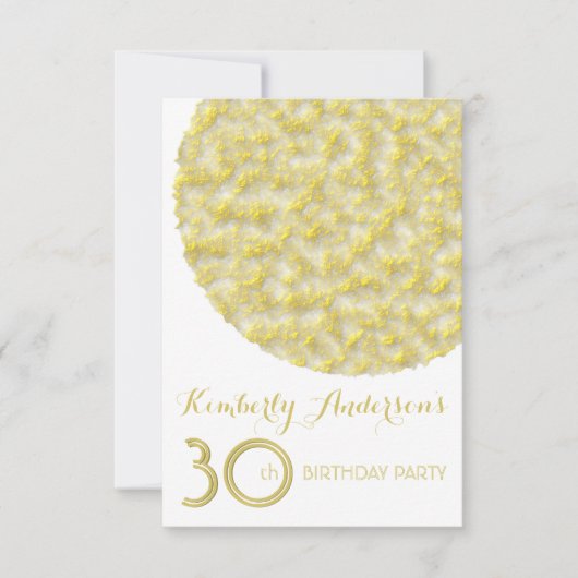 Golden Circle 30th Birthday Party Invitation Kaart (Voorkant)