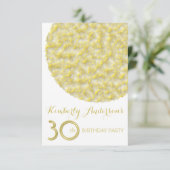 Golden Circle 30th Birthday Party Invitation Kaart (Staand voorkant)
