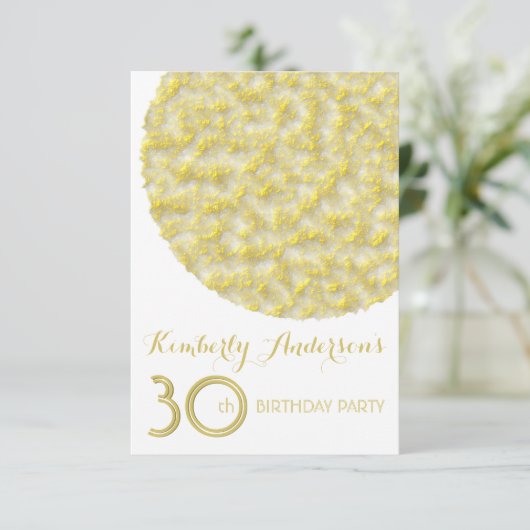 Golden Circle 30th Birthday Party Invitation Kaart (Staand voorkant)