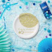 Golden Circle 40th Birthday Paper Borden Papieren Bordje (Feest)