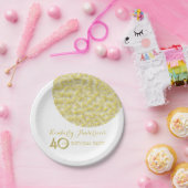Golden Circle 40th Birthday Paper Borden Papieren Bordje (Feest)