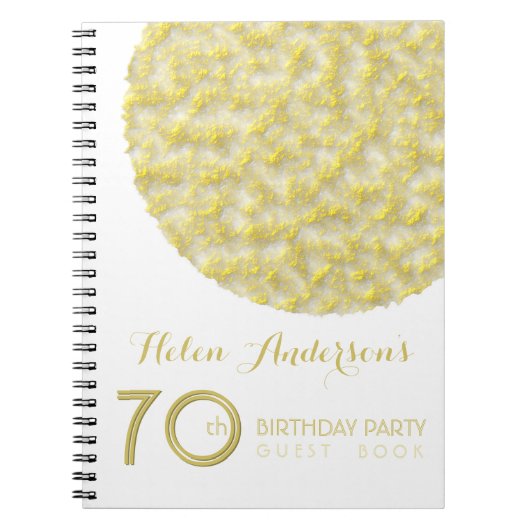Golden Circle 70th Birthday Party Guest Book Notitieboek (Voorkant)