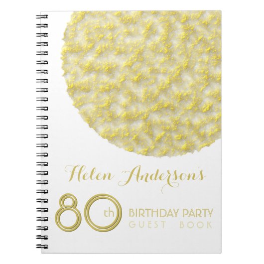 Golden Circle 80th Birthday Party Guest Book Notitieboek (Voorkant)