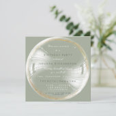 Golden Circle Bubble Birthday Bachelorette Kaart (Staand voorkant)