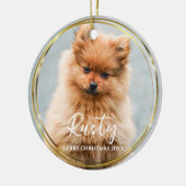 Golden Circle Lijst Pet Naam Keramisch Ornament (Links)
