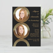 Golden Circle Lijsten Fotouitnodiging Kaart (Staand voorkant)