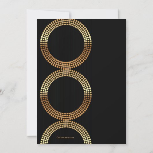 Golden Circle Lijsten Fotouitnodiging Kaart (Achterkant)