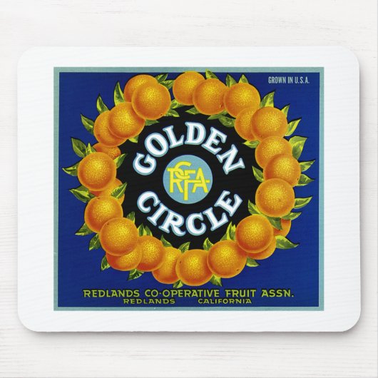 Golden Circle Sinaasappels Muismat (Voorkant)