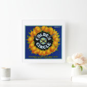 Golden Circle Sinaasappels Vierkante Klok (Huis)