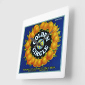 Golden Circle Sinaasappels Vierkante Klok (Hoek)