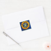 Golden Circle Sinaasappels Vierkante Sticker (Envelop)