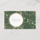 Golden Circles Eucalyptus Elegant Green Zee Glass Visitekaartje (Achterkant)