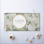 Golden Circles Eucalyptus Elegante Groene Grote Mu Bureaumat<br><div class="desc">Gouden Cirkels Eucalyptus Elegant Groen Grote Muis Desk Mat</div>