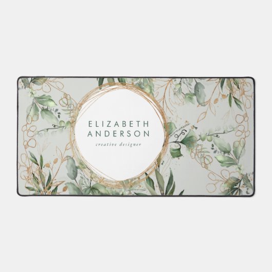 Golden Circles Eucalyptus Elegante Groene Grote Mu Bureaumat (Voorkant)