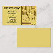 Golden Circuit Board Electronics Tech Visitekaartje (Voorkant / Achterkant)