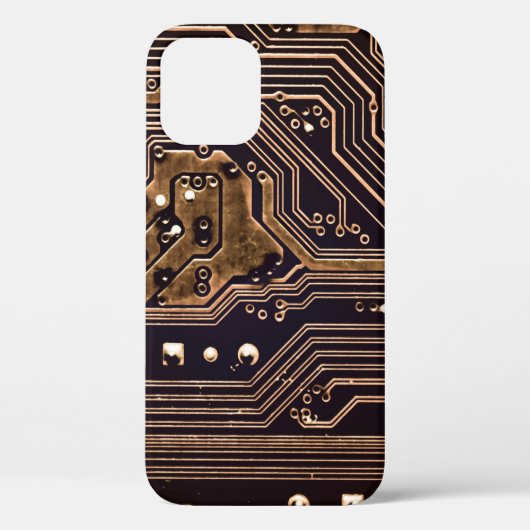 Golden circuit board. Elektronische computerhardwa Case-Mate iPhone Case (Achterkant)