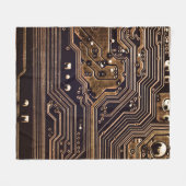 Golden circuit board. Elektronische computerhardwa Fleece Deken (Voorkant (Horizontaal))