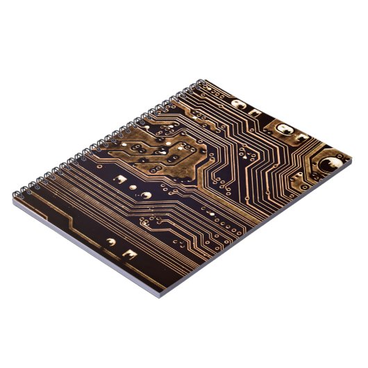 Golden circuit board. Elektronische computerhardwa Notitieboek (Linkerzijde)