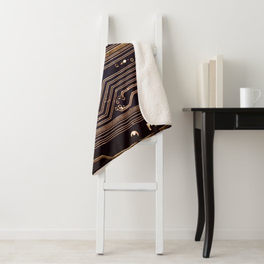 Golden circuit board. Elektronische computerhardwa Sherpa Deken (In situ)