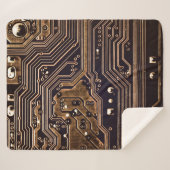 Golden circuit board. Elektronische computerhardwa Sherpa Deken (Voorkant (horizontaal))