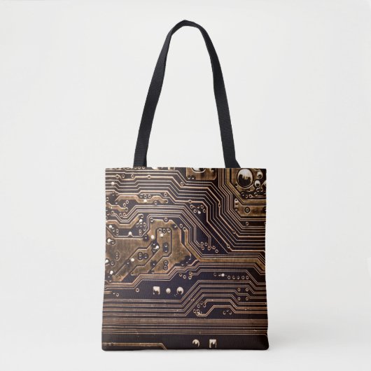 Golden circuit board. Elektronische computerhardwa Tote Bag (Voorkant)
