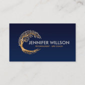 Golden Circulaire boom met parelbladeren Visitekaartje (Voorkant)