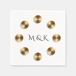 Golden cirkels ontwerpen. Monogram. Servetten